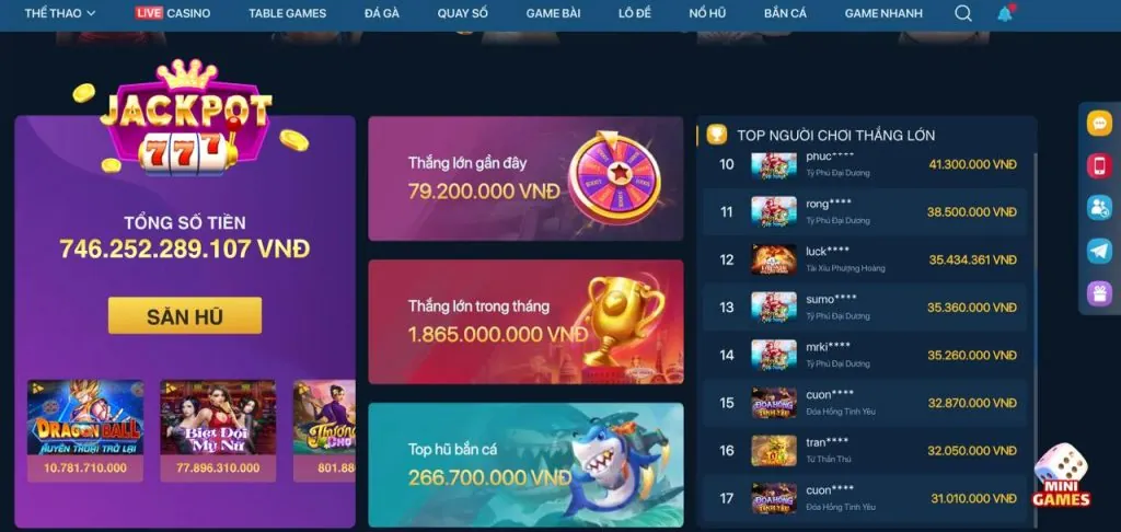 Tổng hợp các trò chơi sòng bạc đa dạng